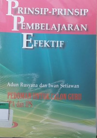 PRINSIP-PRINSIP PEMBELAJARAN EFEKTIF