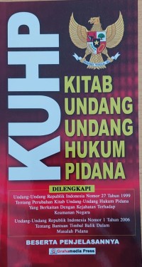 KUHP KITAB UNDANG-UNDANG HUKUM PIDANA